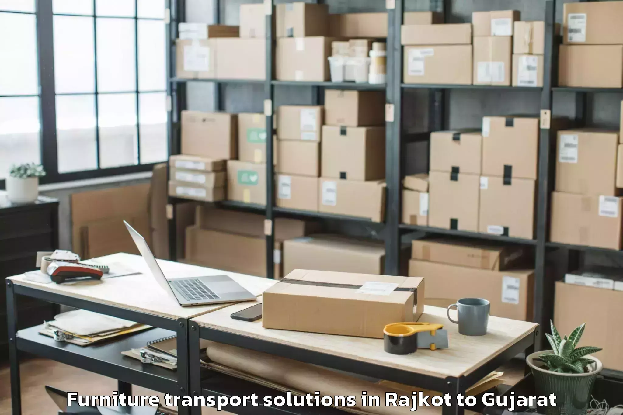 Expert Rajkot to Shihori Furniture Transport Solutions